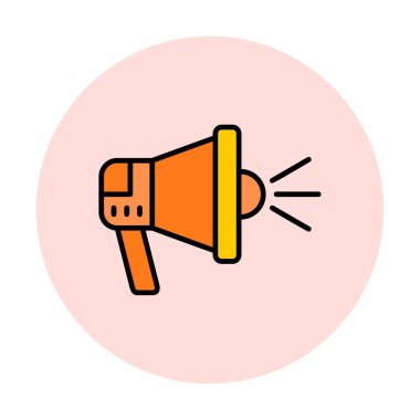 megafon simgesi, vektör illüstrasyonu