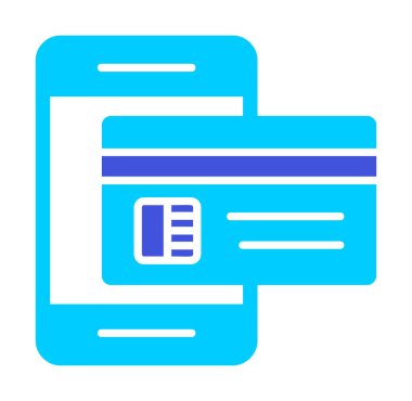 Basit Çevrimiçi Ödeme simgesi, vektör illüstrasyonu