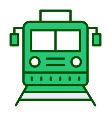 tren simgesi, vektör illüstrasyonu 