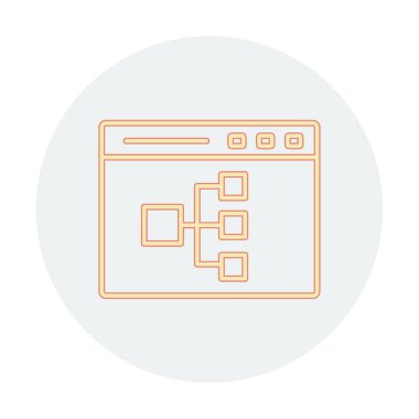 Çevrimiçi Akış Çizelgesi modern simgesinin vektör illüstrasyonu                  