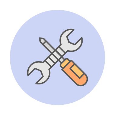 Basit mekanik Araçlar simgesi, vektör illüstrasyonu