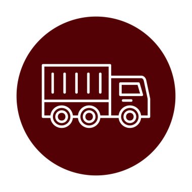 kamyon simgesi, vektör illüstrasyonu