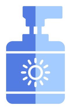 Güzellik ve moda ikonunun vektör çizimi. Güneş kremi                                     