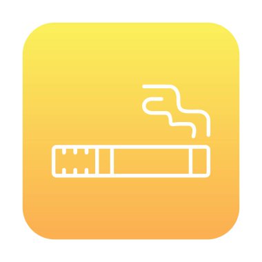 sigara yassı simgesi, vektör illüstrasyonu  