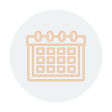 Takvim simgesi, vektör çizimi