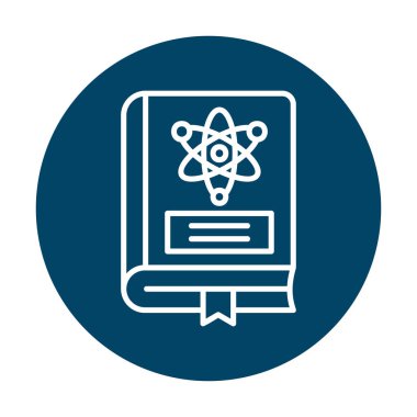 Fizik Kitabı vektör illüstrasyonu, simge ögesi arkaplanı