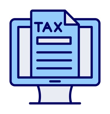 Çevrimiçi Vergi simgesi vektör çizimi