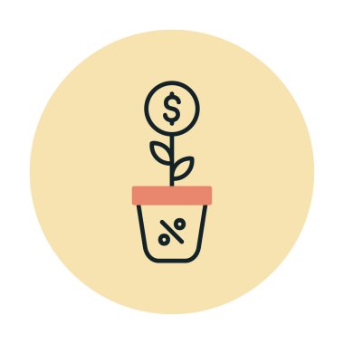 Yatırım konsepti, para fabrikası. basit tasarım vektörü