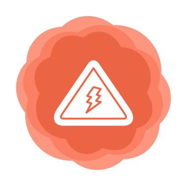 Gezegen simgesiyle Elektrik Tehlike İşareti