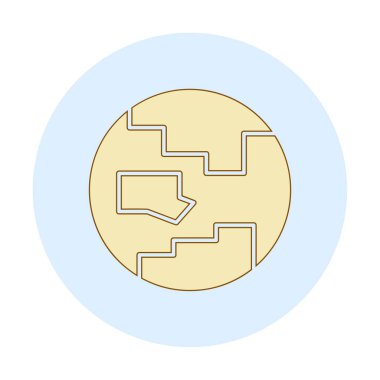 earth icon, vector illustration simple design