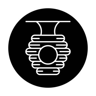 Arı kovanı simgesi vektör illüstrasyonu