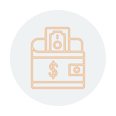 Dolar işareti simgesi vektör tasarımlı cüzdan