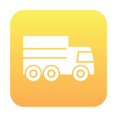 kamyon simgesi, vektör illüstrasyonu