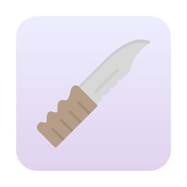 Basit bıçak simgesi vektör çizimi