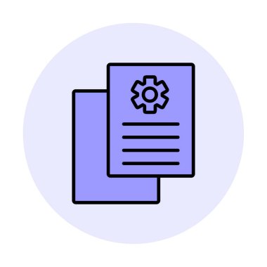 Çalışma Raporu. Web simgesi basit illüstrasyon