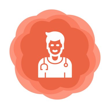 Doktor simgesinin vektör çizimi