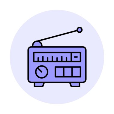 radyo simgesi web basit illüstrasyon