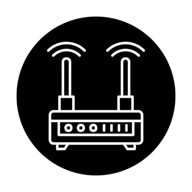  Wi-fi yönlendirici vektör illüstrasyonu