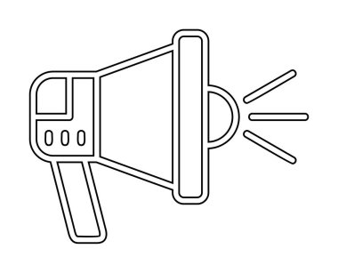 megafon simgesi, vektör illüstrasyonu