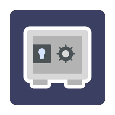 safe box icon, vector illustration 