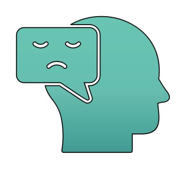 Negatif Düşünce konsepti ikon vektör çizimi