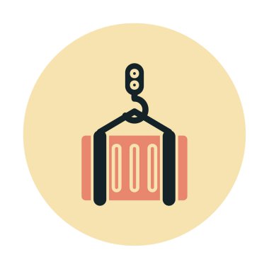 kargo kutusu simgesi, vektör illüstrasyonu basit tasarım