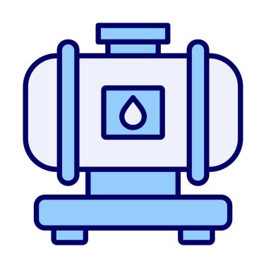 Fabrika tankı simgesi, vektör illüstrasyonu