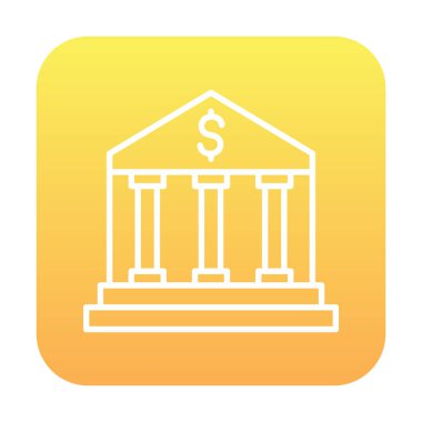 Banka simgesi, vektör illüstrasyonu 