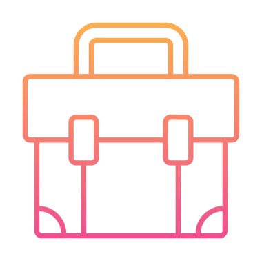 bavul ikonu vektör illüstrasyonu 