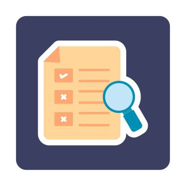 Büyütücü cam çizgi simgesi, arama konsepti