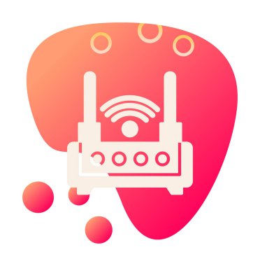  Wi-fi yönlendirici vektör illüstrasyonu