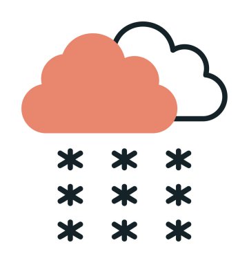 Basit kar yağışı simgesi, vektör çizimi