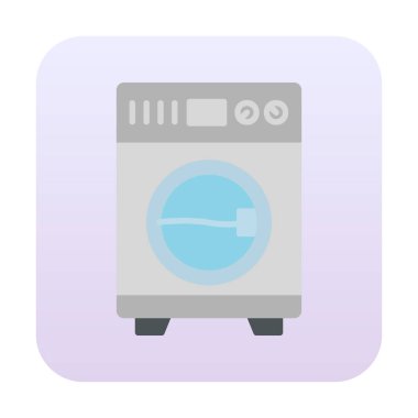 çamaşır makinesi simgesi. Basit resimleme