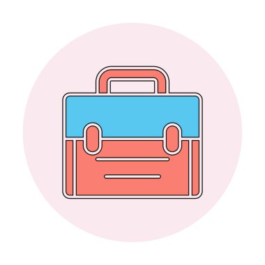 Basit düz çanta vektör illüstrasyon tasarımı