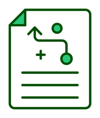 Basit Strateji simgesi, vektör illüstrasyonu