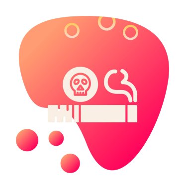 Sigara ikonlu düz kafatası