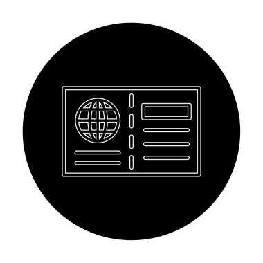 Kartpostal simgesi, vektör illüstrasyonu basit tasarım