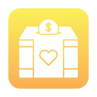 Charity Kutu vektör simgesi 