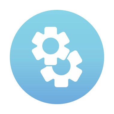 Gears'ı web simgesi, vektör çizim 