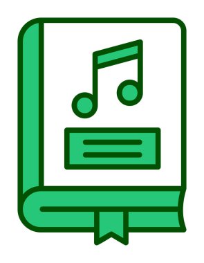 müzik kitabı simgesi, vektör illüstrasyonu 