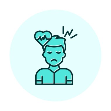 Taşikardi. Web simgesi basit illüstrasyon 