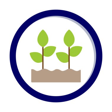 Büyüyen Bitkiler web simgesi, vektör illüstrasyonu 