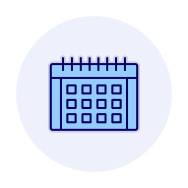 Takvim simgesi, vektör çizimi