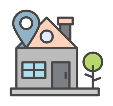 ev yeri kutsal kişilerin resmi, vektör çizim  