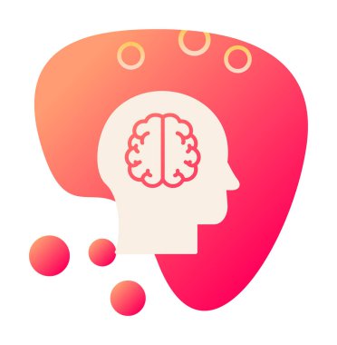 beyin ikonu vektör çizimi tasarımı