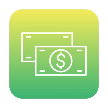 Nakit Dolar para simgesi, vektör illüstrasyonu 