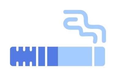 sigara yassı simgesi, vektör illüstrasyonu  