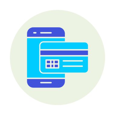 Kart ödemesi. Mobil ödeme ana hatları vektör simgesi