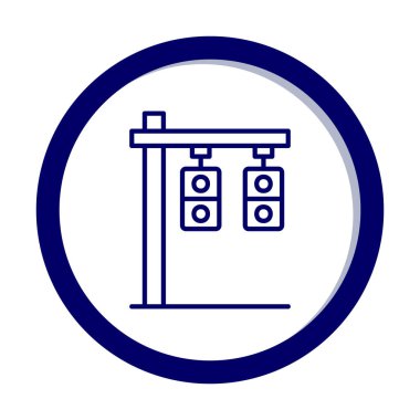 Trafik ışıkları web simgesi, vektör çizim 