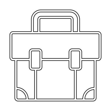 bavul ikonu vektör illüstrasyonu 